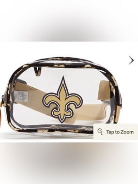 Vera Bradley Clear New Orleans Saints Cosmetic Pouch/fanny pack